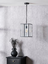 Next Pacific Black Llewellyn Matt Metal and Glass Pendant Ceiling Light- Buy online at McGrocer