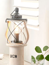 Next Pacific White Gibson Wood Lantern Table Lamp- Buy online at McGrocer