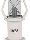 Pacific white wood lantern table lamp 40.5cm - British product