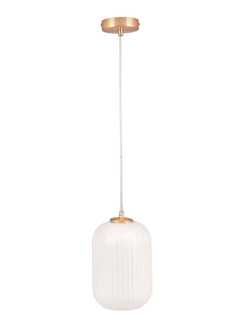 Pacific Gold Alessia pendant ceiling light ribbed glass, imported from the UK