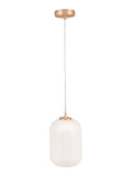 Pacific Gold Alessia pendant ceiling light ribbed glass, imported from the UK