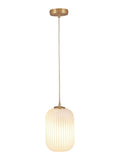 Pacific Gold Alessia pendant ceiling light ribbed glass, imported from the UK