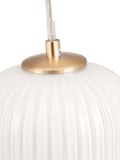Pacific Gold Alessia pendant ceiling light ribbed glass, imported from the UK