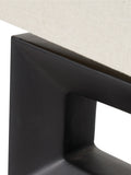 Pacific black ceramic rectangular table lamp, imported from the UK