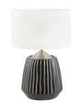 Artemis ceramic table lamp black silver 44cm imported from the UK