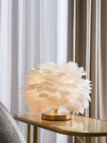Lipsy white feather touch switch table light 21cm - British product