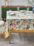 Clarke & Clarke Tropical Green/Natural Florence table cloth - British product