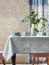 Clarke and Clarke Mineral Grey William Morris Designs Willow Boughs Cotton Tablecloth
