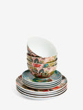 Clarke & Clarke Passiflora porcelain dinner set, 12 pieces - British product