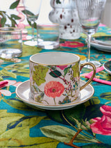 Next Clarke & Clarke Blush Pink Passiflora Fine China Cup & Saucer- Buy online at McGrocer