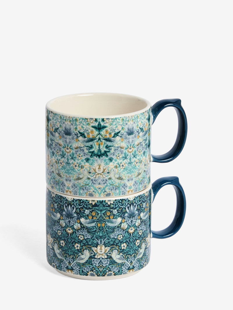 Clarke and Clarke Strawberry Thief mugs set of 2 - British product