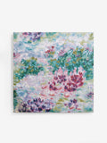 Clarke and Clarke pink and green abstract floral canvas wall art 70cm x 70cm - British product