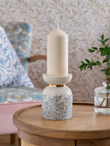 Next William Morris Cream Leaf Candle Holder Stoneware 14cm- Buy online at McGrocer