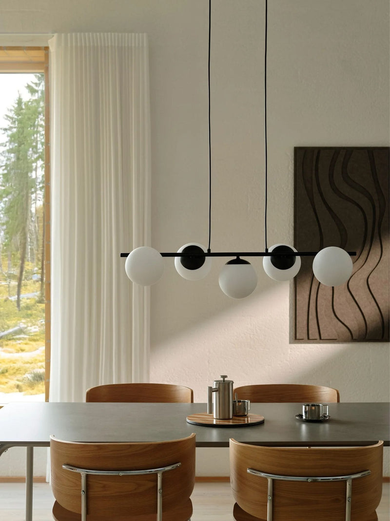 Nordlux Black Lilly five-spot pendant ceiling light, UK version