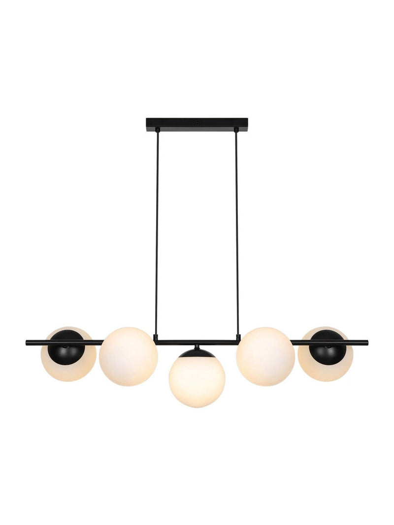 Nordlux Black Lilly five-spot pendant ceiling light, UK version