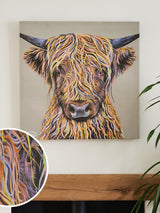 Next Emily Howard Natural Artist Collection Harry The Highland Cow Medium Canvas Wall Art- Buy online at McGrocer