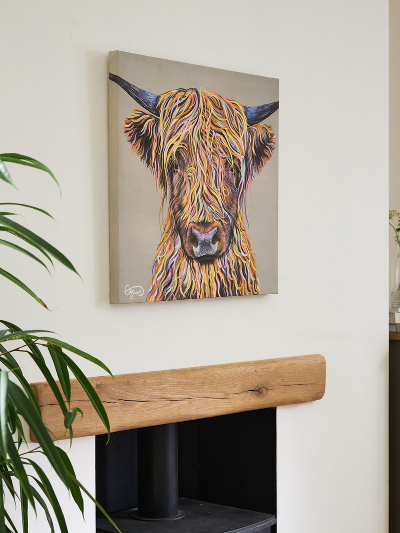 Emily Howard Highland Cow Canvas Wall Art Medium, imported from the UK