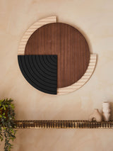 Next Bronx Wood Circular Wall Art Brown and Black 61cm Wreath- Buy online at McGrocer