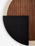 Brown and black Bronx wood circular wall art 61cm - British product