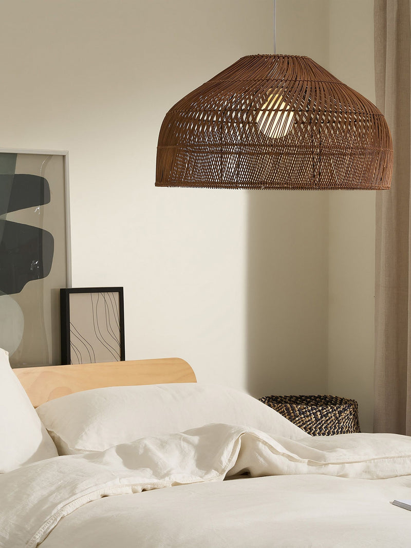 MADE.COM dark rattan large lamp shade (British brand)