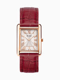Accurist gold rectangle leather strap 26mm watch - British product