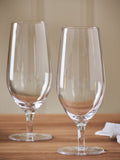 Clear Nova footed pint beer glasses set of 4, imported from the UK