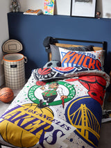 Next NEXT NBA 100% Cotton Single Duvet Cover and Pillowcase Set- Buy online at McGrocer