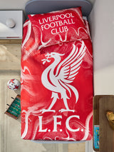 Next NEXT Red Liverpool FC Cotton Duvet Cover and Pillowcase Bedding Set- Buy online at McGrocer