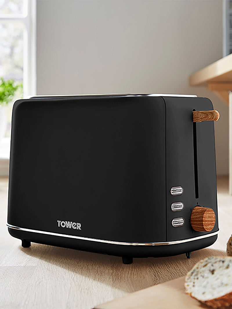 Tower Black Scandi 2 Slice Toaster (British brand)