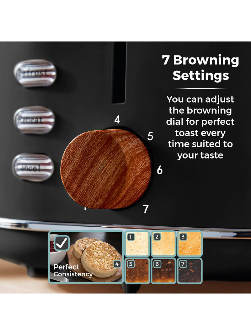 Tower Black Scandi 2 Slice Toaster (British brand)