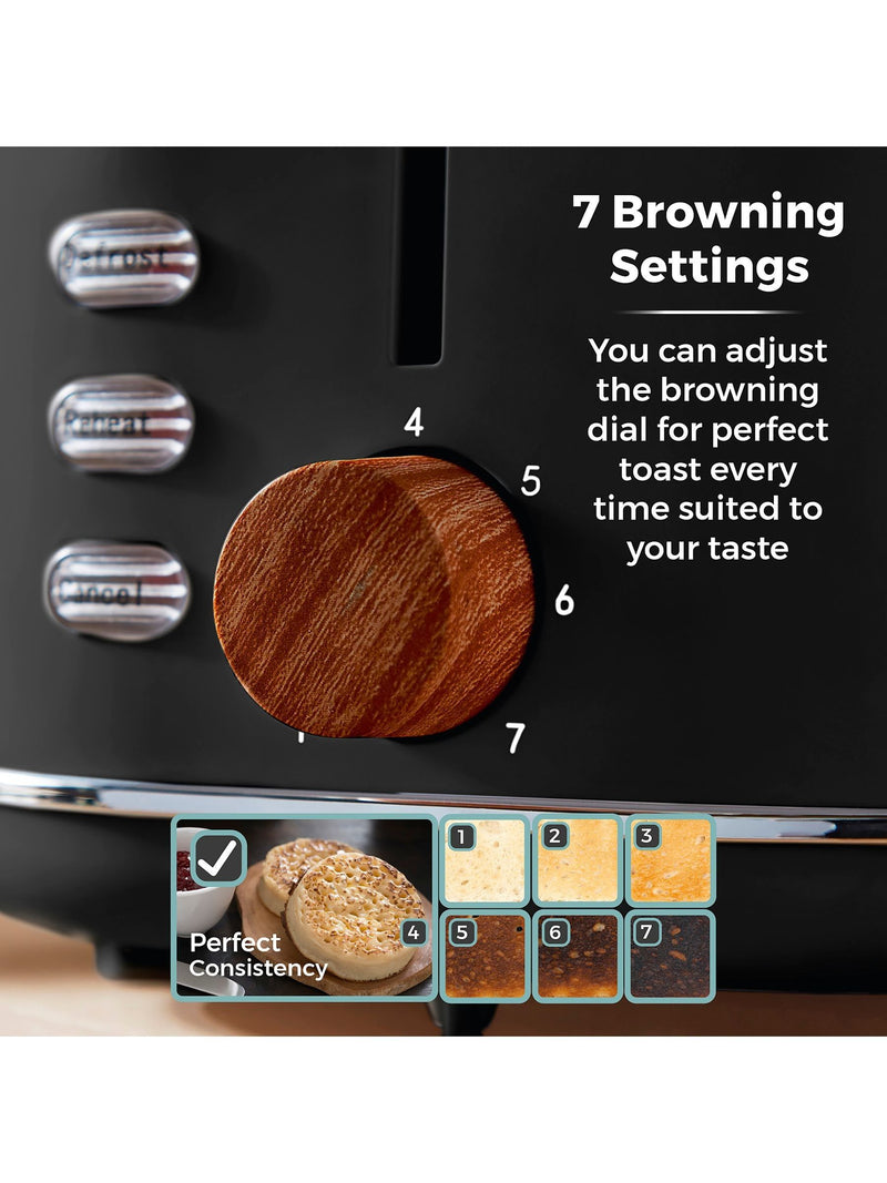 Tower Black Scandi 2 Slice Toaster (British brand)