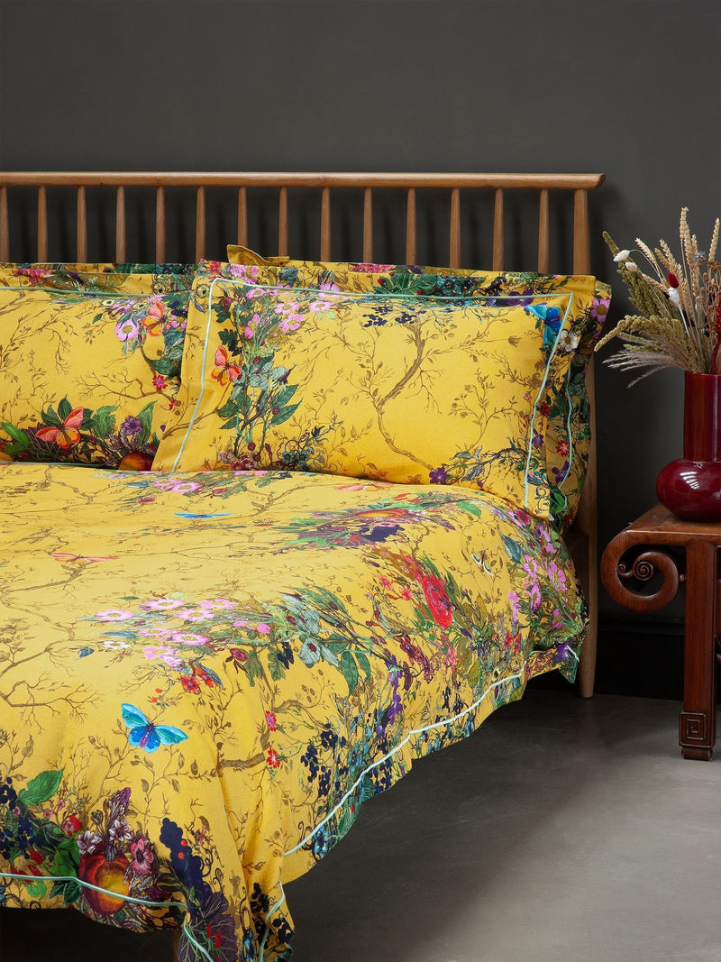 Timorous Beasties Yellow Bloomsbury Garden bed set (British brand)