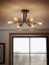 Next Black Jackson 6-Light Flush Ceiling Light- Buy online at McGrocer