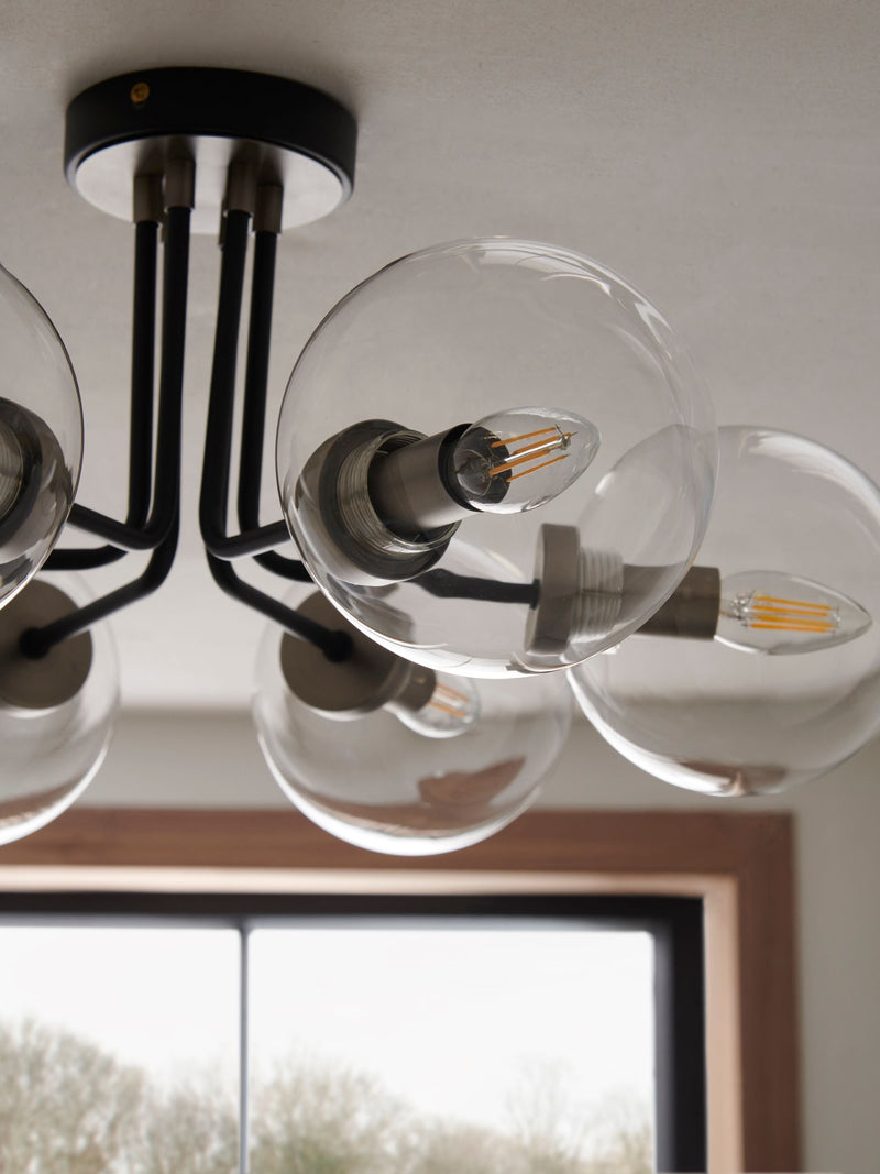 Jackson 6-light flush ceiling light 60cm - British product