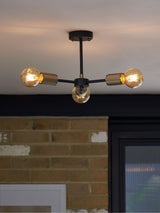 Next Black Houston 3 Light Flush Fitting Ceiling Light- Buy online at McGrocer