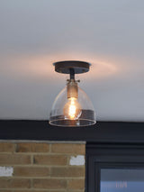 Next Houston Black Flush Fitting Ceiling Light- Buy online at McGrocer