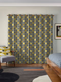 Orla Kiely Spot Flower curtains yellow grey made to measure, UK version