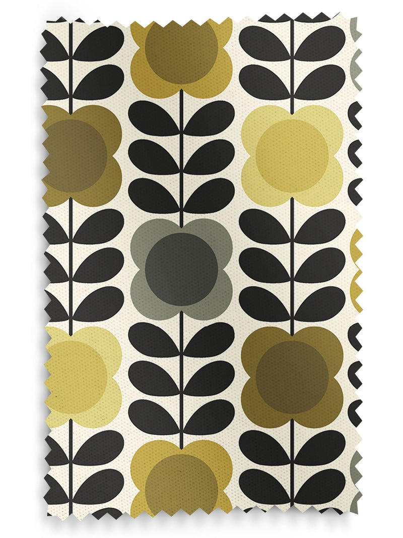 Orla Kiely Spot Flower curtains yellow grey made to measure, UK version