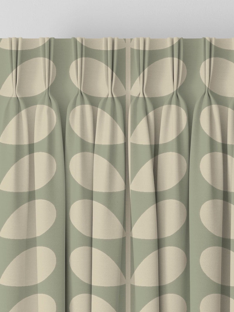 Orla Kiely Solid Stem curtains in pebble and cream - British product