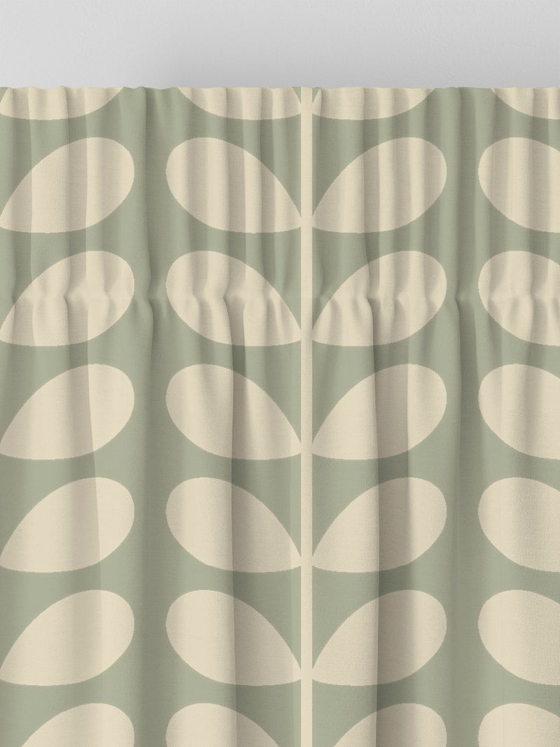 Orla Kiely Solid Stem curtains in pebble and cream - British product