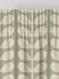 Orla Kiely Solid Stem curtains in pebble and cream - British product