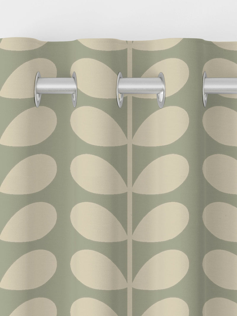 Orla Kiely Solid Stem curtains in pebble and cream - British product