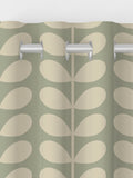 Orla Kiely Solid Stem curtains in pebble and cream - British product