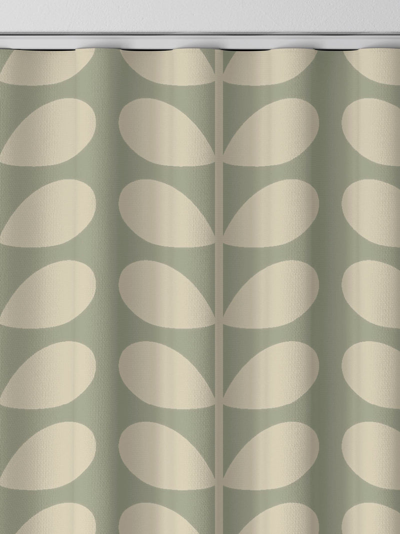 Orla Kiely Solid Stem curtains in pebble and cream - British product