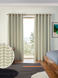 Orla Kiely Solid Stem curtains in pebble and cream - British product