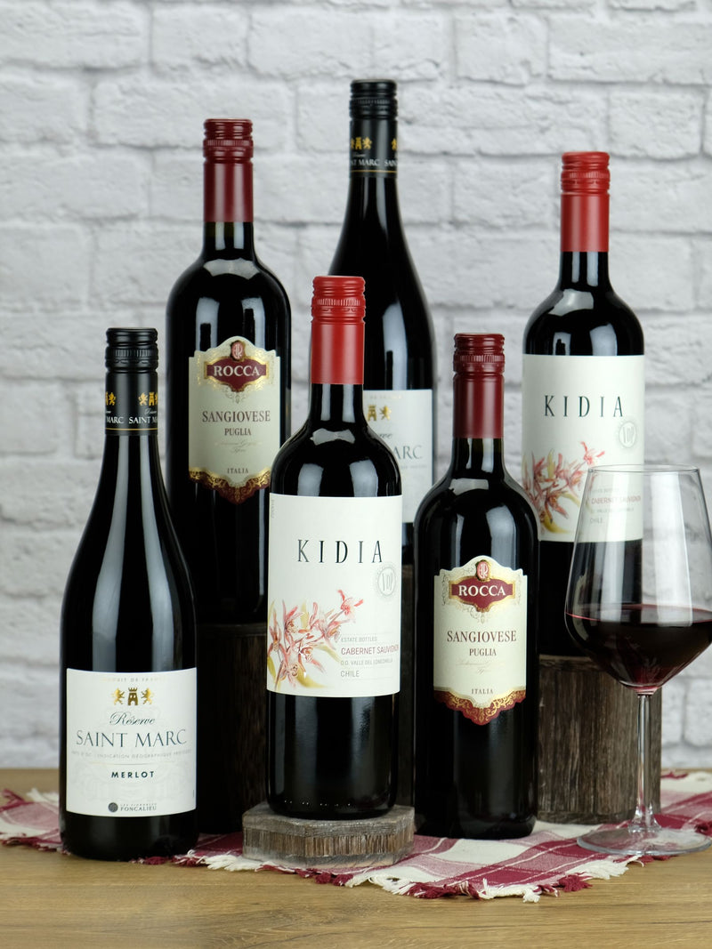 LeBonVin Relaxing Reds mixed red wine case 6x 750ml, UK version