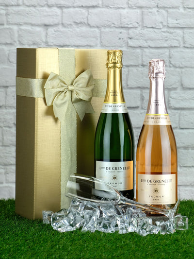 Next Louis de Grenelle Saumur Brut and Saumur Rose Sparkling Wine Gift Set 2x750ml- Buy online at McGrocer
