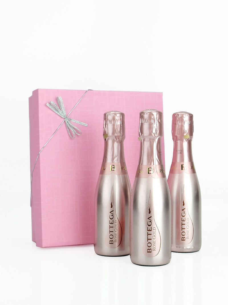 Bottega Rosé sparkling wine gift set 3x200ml, UK version