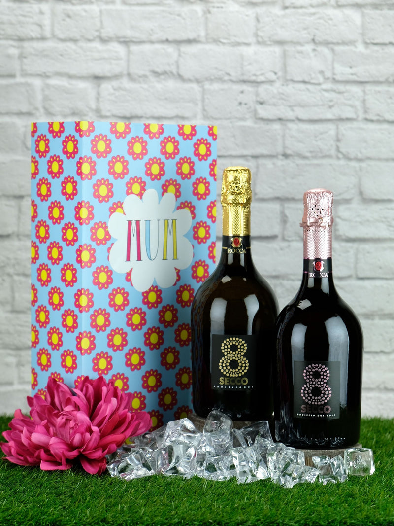 Le Bon Vin Prosecco and Rose Prosecco duo gift set 2x 750ml, UK version