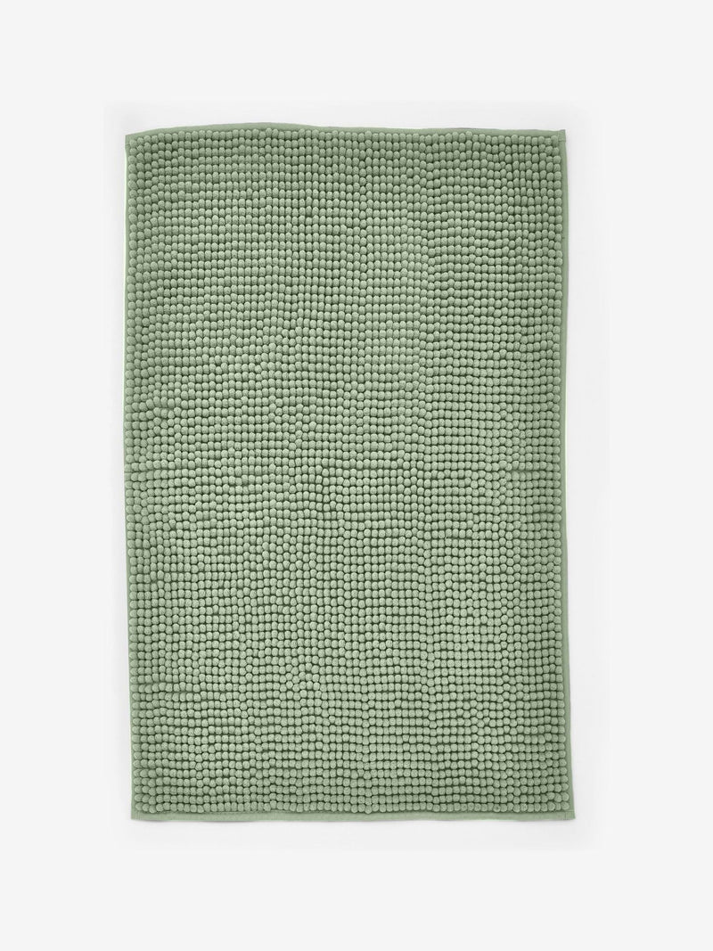 Sage green bobble bath mat 80cm x 50cm, imported from the UK